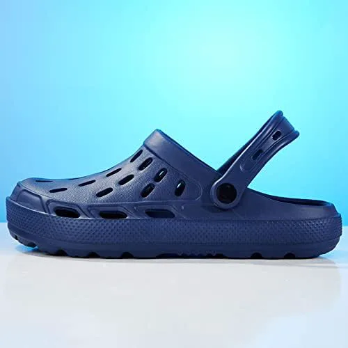 

Мужские садовые сабо Eliogn Muller, спортивные сандалии, пляжная обувь для мужчин, легкие водные тапочки для бассейна, для дома и улицы, нескользящие, без застежек, синий