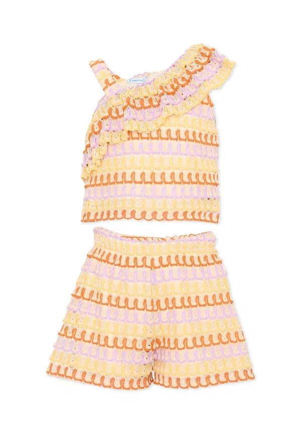 Комплект из топа и шорт с красочным узором, Mayoral, multicoloured, мультиколор