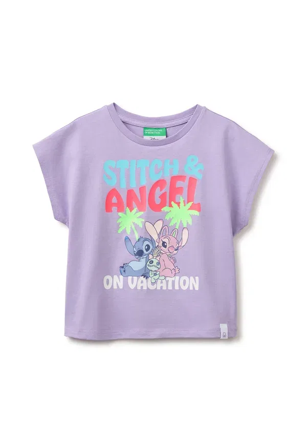 Футболка с принтом United Colors Of Benetton, фиолетовый