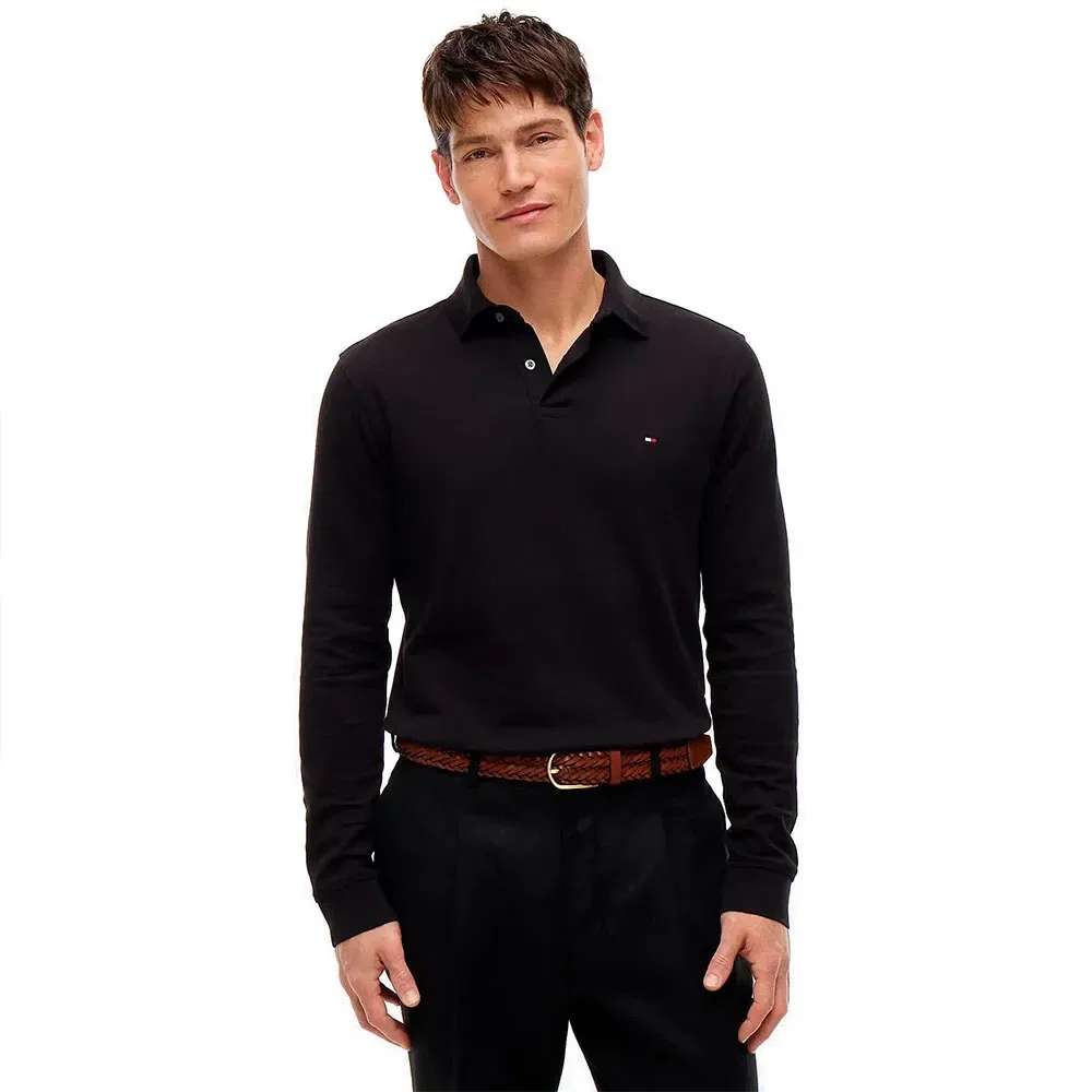 Мужское поло с длинным рукавом 1985 Regular Tommy hilfiger, Black