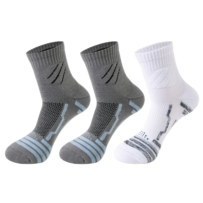 Детские носки с длинным голенищем, комплект из 3 пар, Light Gray 2+White, MIIOW
