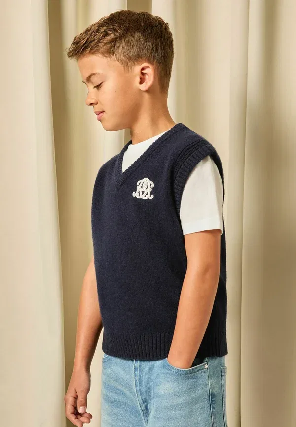 Топ с вышивкой Crosby Reiss, Navy Blue, темно-синий — фото 4