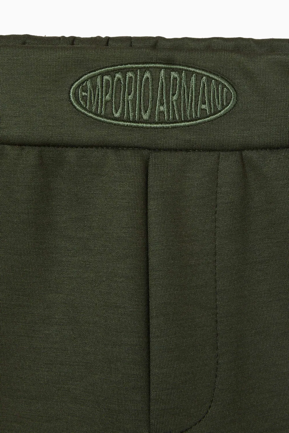 Шорты хлопковые с логотипом Emporio Armani, зеленый — фото 4