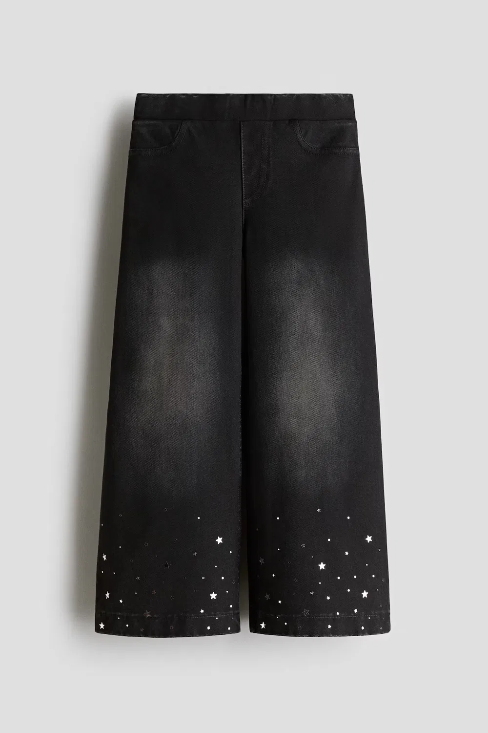 Широкие брюки в джинсовом стиле H&M, Schwarz/Sterne