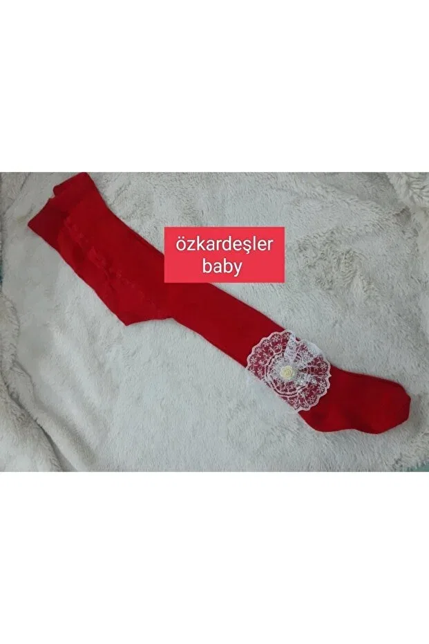 Детские носки для новорожденных с зажимами Özkardeşler Baby, Red