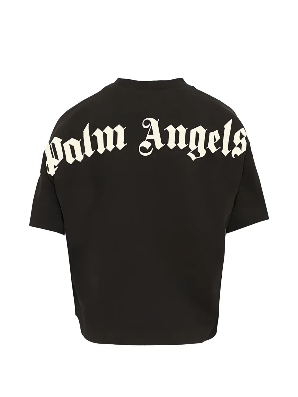 Футболка с логотипом и спущенными плечами Palm Angels Kids, черный — фото 2