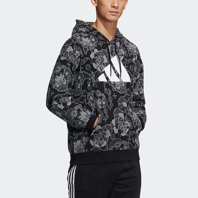Худи с принтом Aop Adidas, черный — фото 4