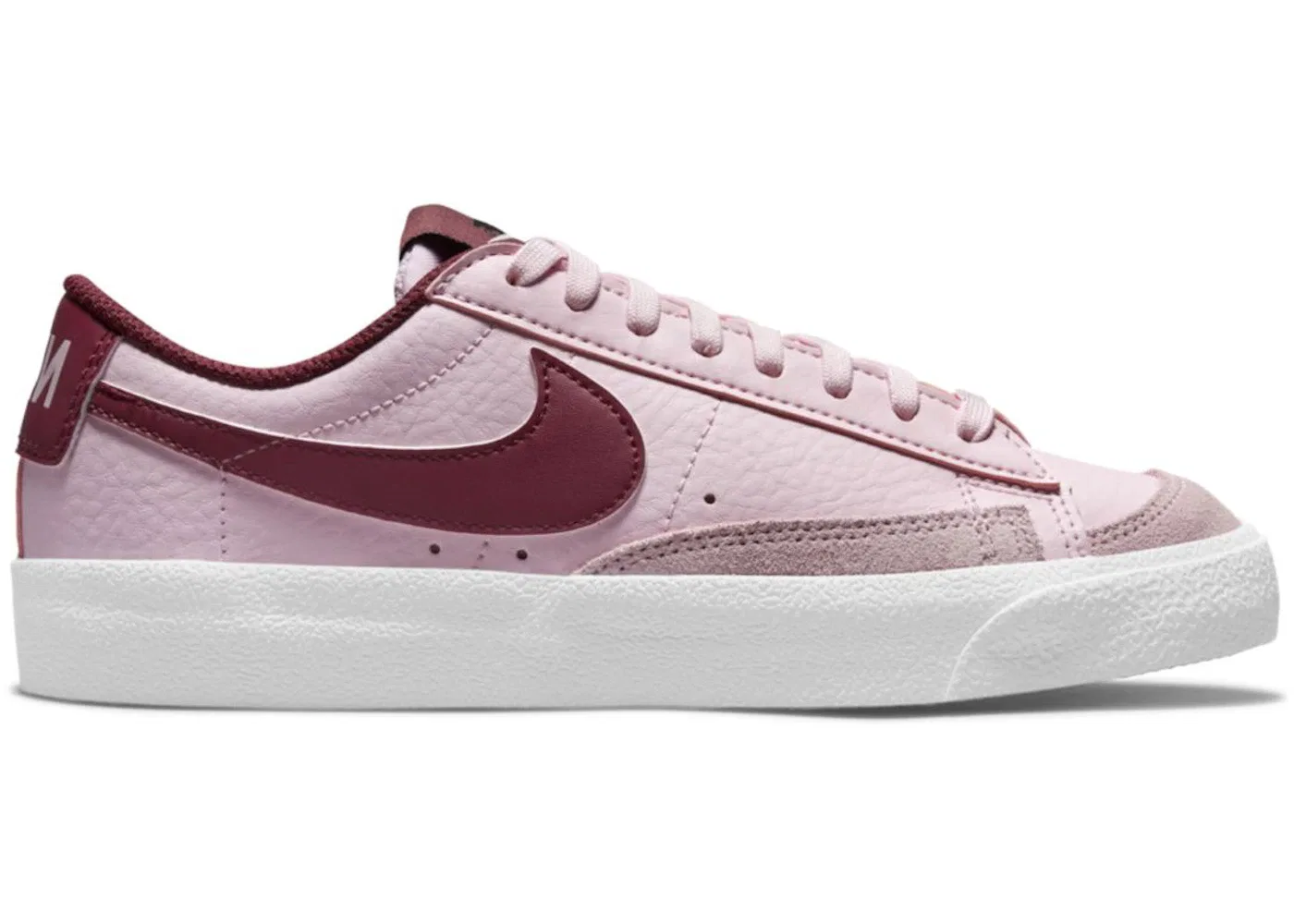 Детские кроссовки с низким профилем Nike Blazer Low 77, Pink Foam/White/Black/Dark Beetroot
