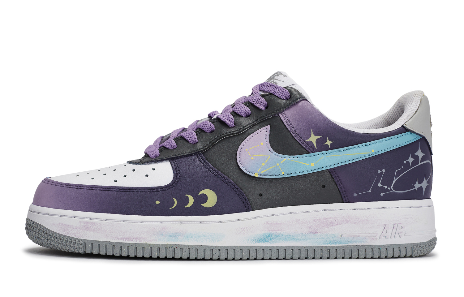 

Air Force 1 REGO Hot Dog, технология амортизации Dreamy Galaxy, износостойкие низкие скейтерские кроссовки men's Nike, серо-белый