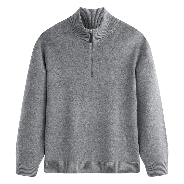 

PEACEBIRD MEN Свитер мужской черно-серый 1/2 водолазка Moderate