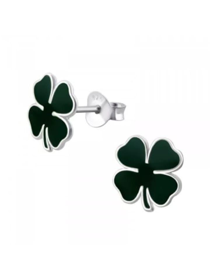 

Alexander York Серьги-гвоздики CLOVER LEAF темно-зеленого цвета из серебра 925 пробы, комплект из 2 штук