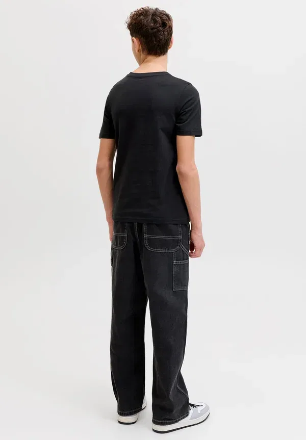 Футболка Jjmunk с круглым вырезом, 3 шт., размер 3 шт., mp jnr - футболка с принтом Jack & Jones Junior, белый/черный — фото 3