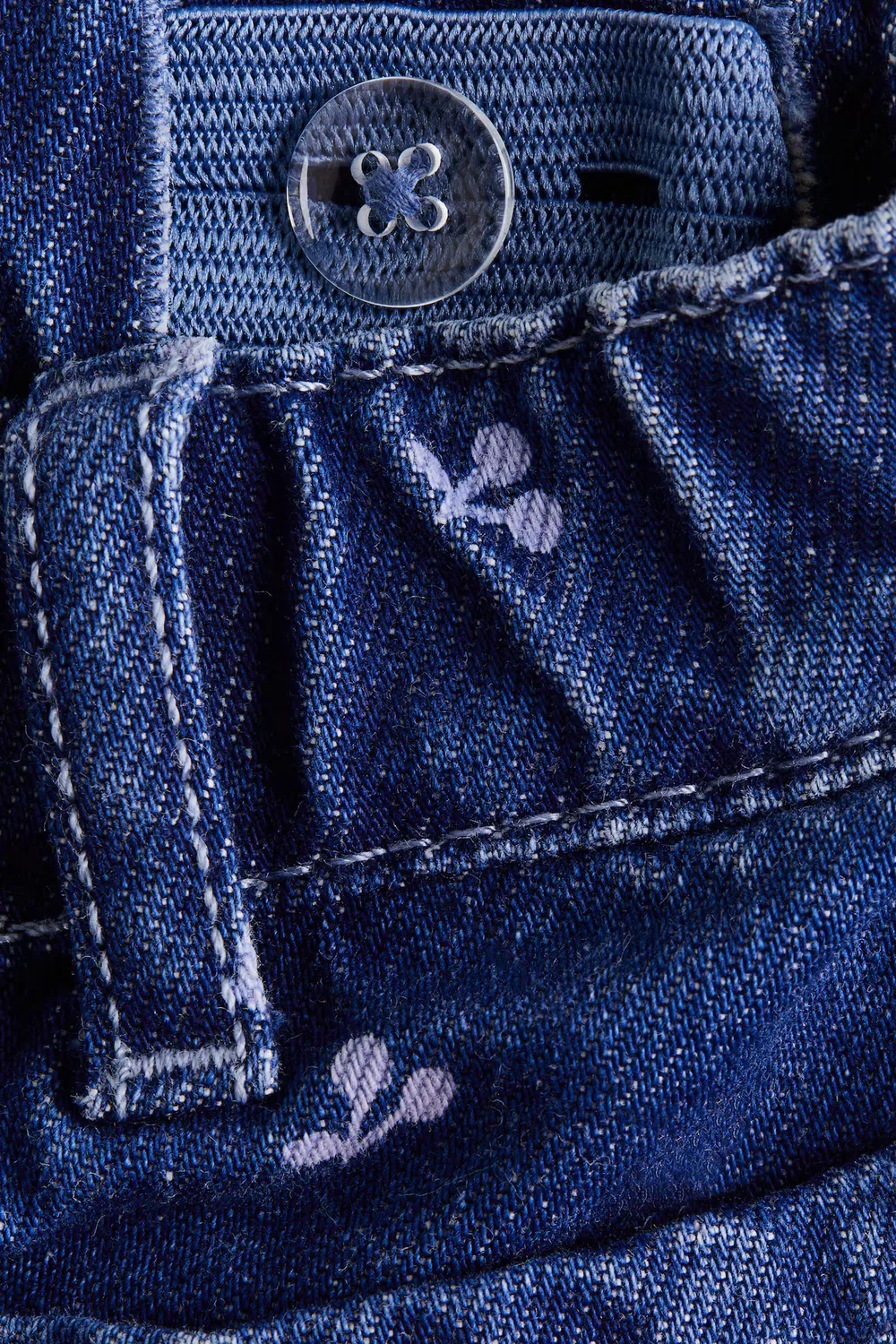 Джинсы-Клеш H&M, Dunkles Denimblau/Kirschen — фото 2