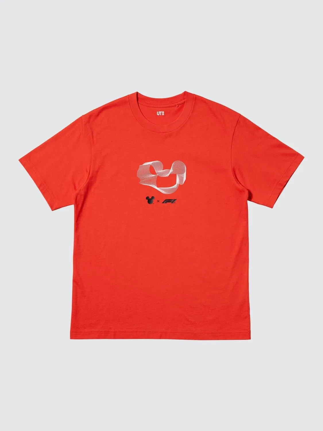Футболка с принтом Disney x F1 Uniqlo, коралловый