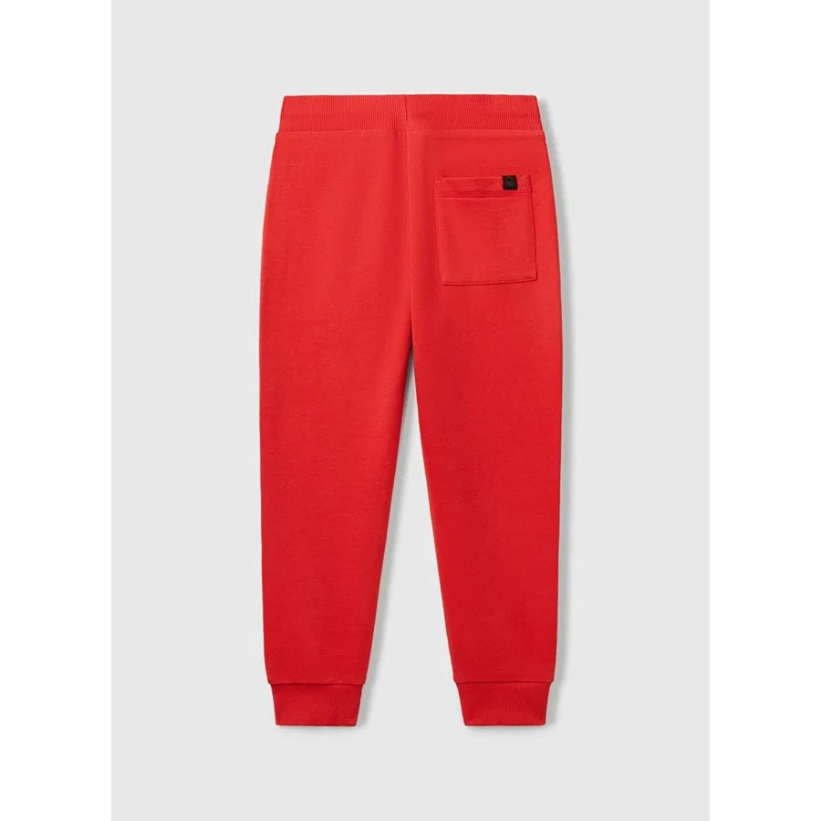 Спортивные штаны с эластичным поясом, модель 3J68CF01P, Benetton, Красный — фото 3