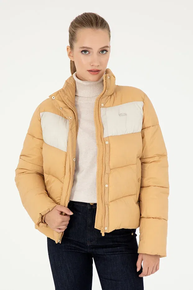 Женское пальто с длинным рукавом U.S. Polo Assn., Camel