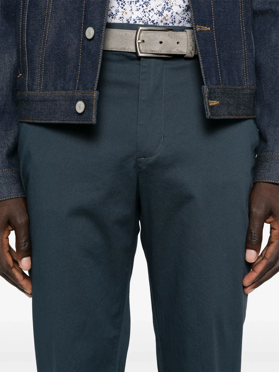 Штаны чино из хлопкового микса Tommy Hilfiger, индиго-голубой — фото 3