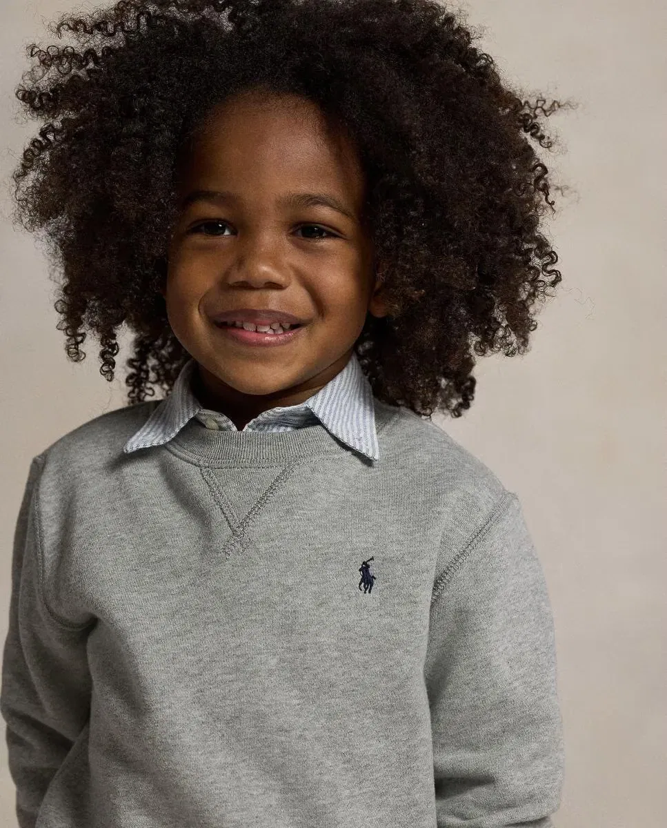Детская толстовка для мальчиков с круглым вырезом Polo Ralph Lauren, Gris Claro — фото 3