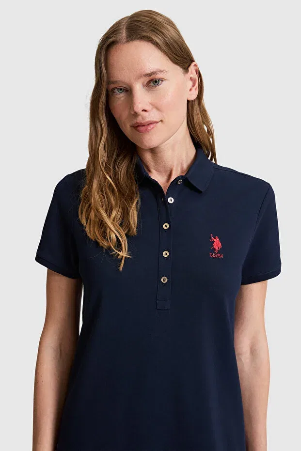 Женское платье поло с коротким рукавом U.S. Polo Assn., Navy Blue — фото 2