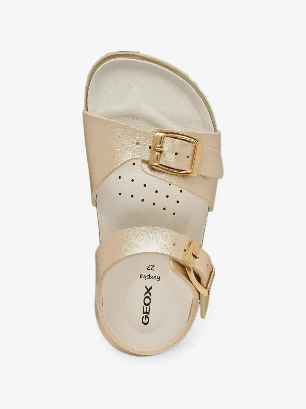 Металлические сандалии с пряжками Geox Kids, золотой — фото 4