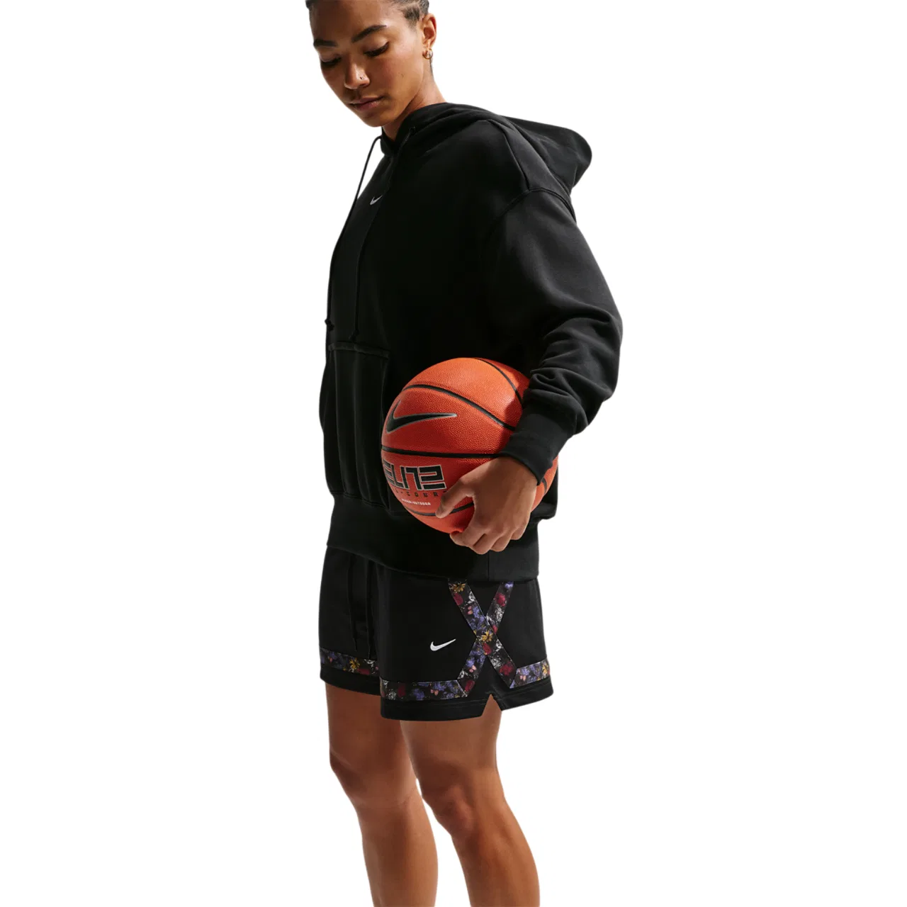 Женские шорты Dri-FIT Crossover Seasonal Nike, черный/белый — фото 3