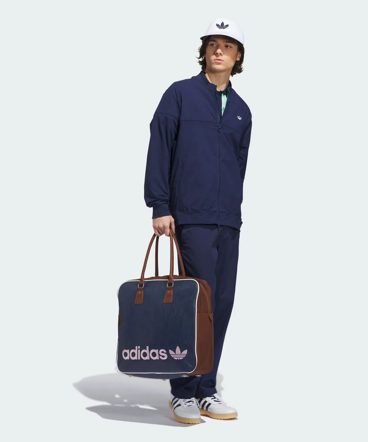Мужская куртка-бомбер с двухсторонней молнией Adidas Golf, Blue — фото 3