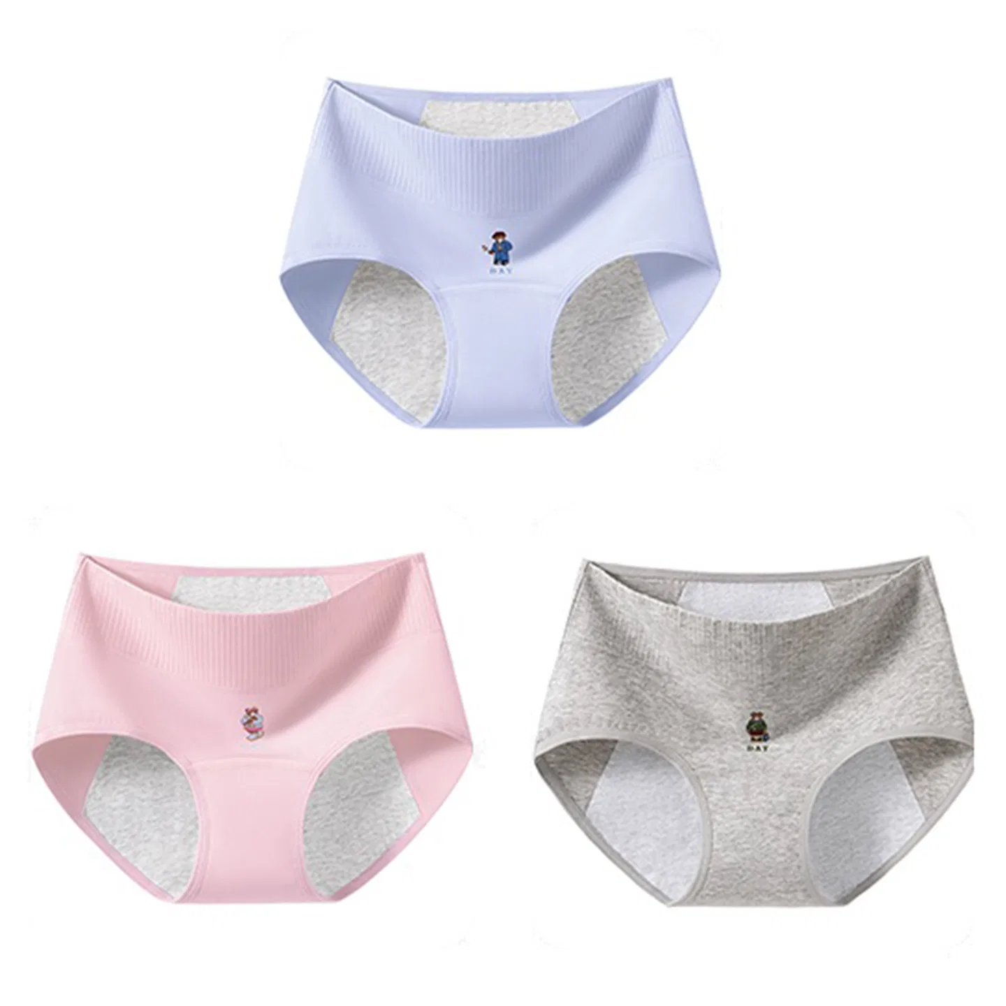 Детское белье для девочек хлопковое Red bean, Blue Pink Heather Grey