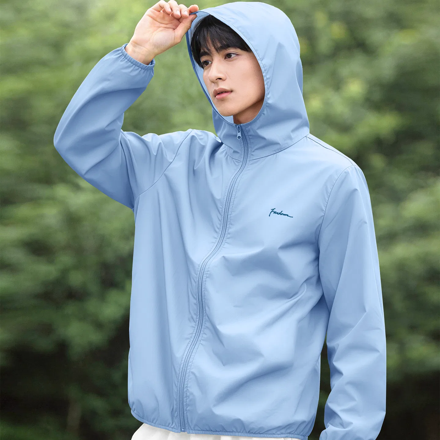 Детская защитная одежда от солнца с принтом MINISO, Dark Gray (B Good Luck Comes to Chest Logo) — фото 4