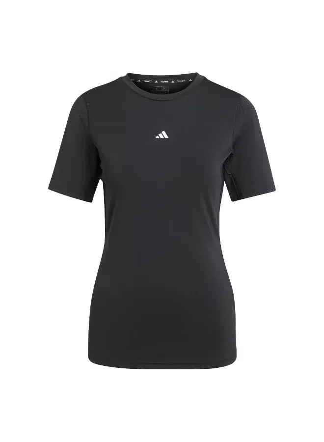 Футболка тренировочная облегающая Techfit Adidas, черный — фото 2