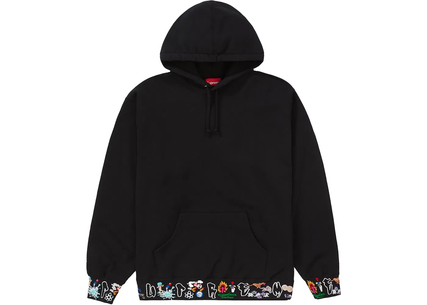 Мужская худи с капюшоном Supreme AOI Icons, Black