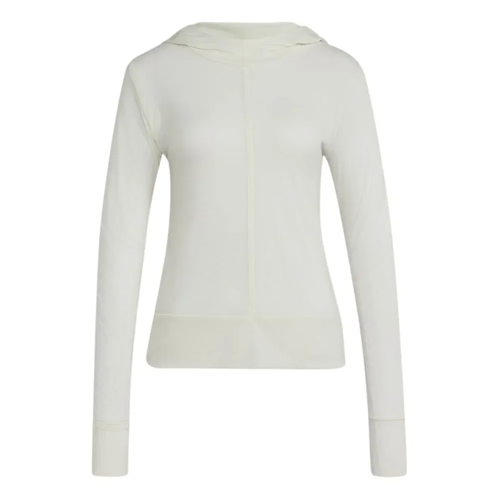 Футболка с длинным рукавом с капюшоном Soft Lux Sheer Adidas, белый — фото 3