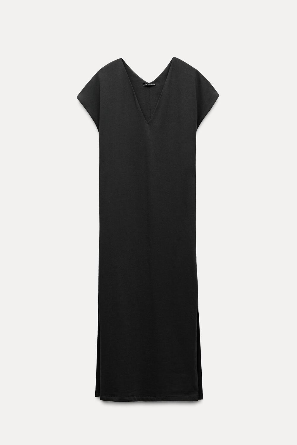 

Платье Zara Washed Midi, черный