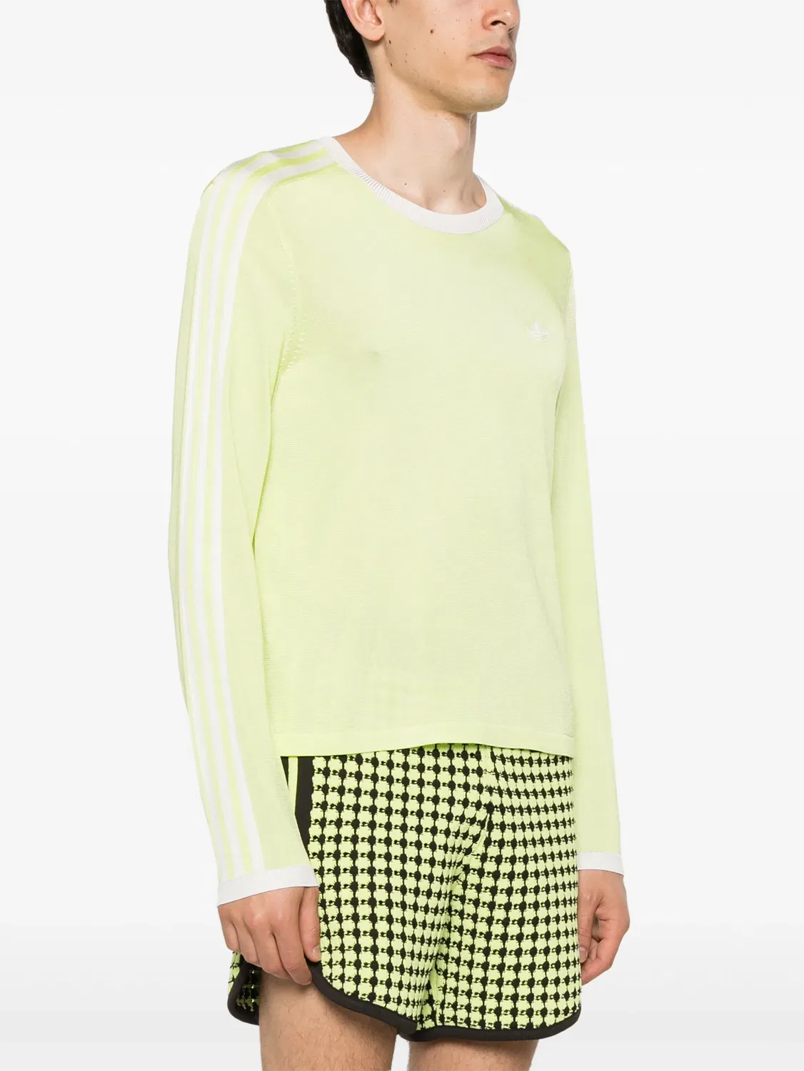 Топ из тонкой вязки Wales Bonner Adidas, светло-зеленый — фото 3