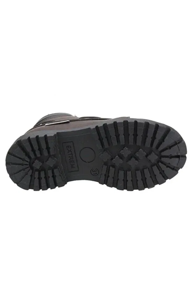 Детские ботинки для девочек с принтом Cold-Proof non-slip children's boots with wool inside Tunnel, Brown — фото 3