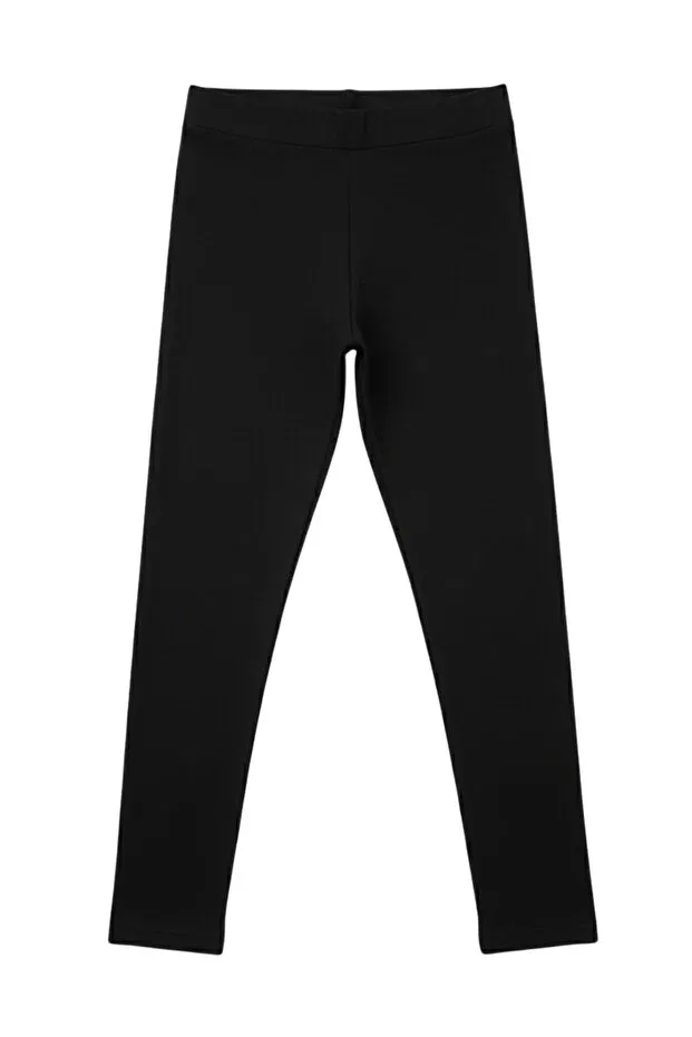 Детские леггинсы для девочек хлопковые Basics Twoo Kids, Black — фото 3