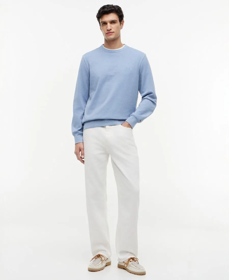 Мужской свитшот с круглым вырезом с длинным рукавом Tommy Hilfiger, Brisk Blue — фото 2