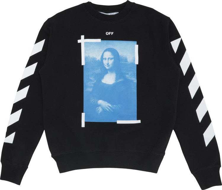 

Толстовка Off-White Monalisa Slim Crewneck 'Black/White', черный