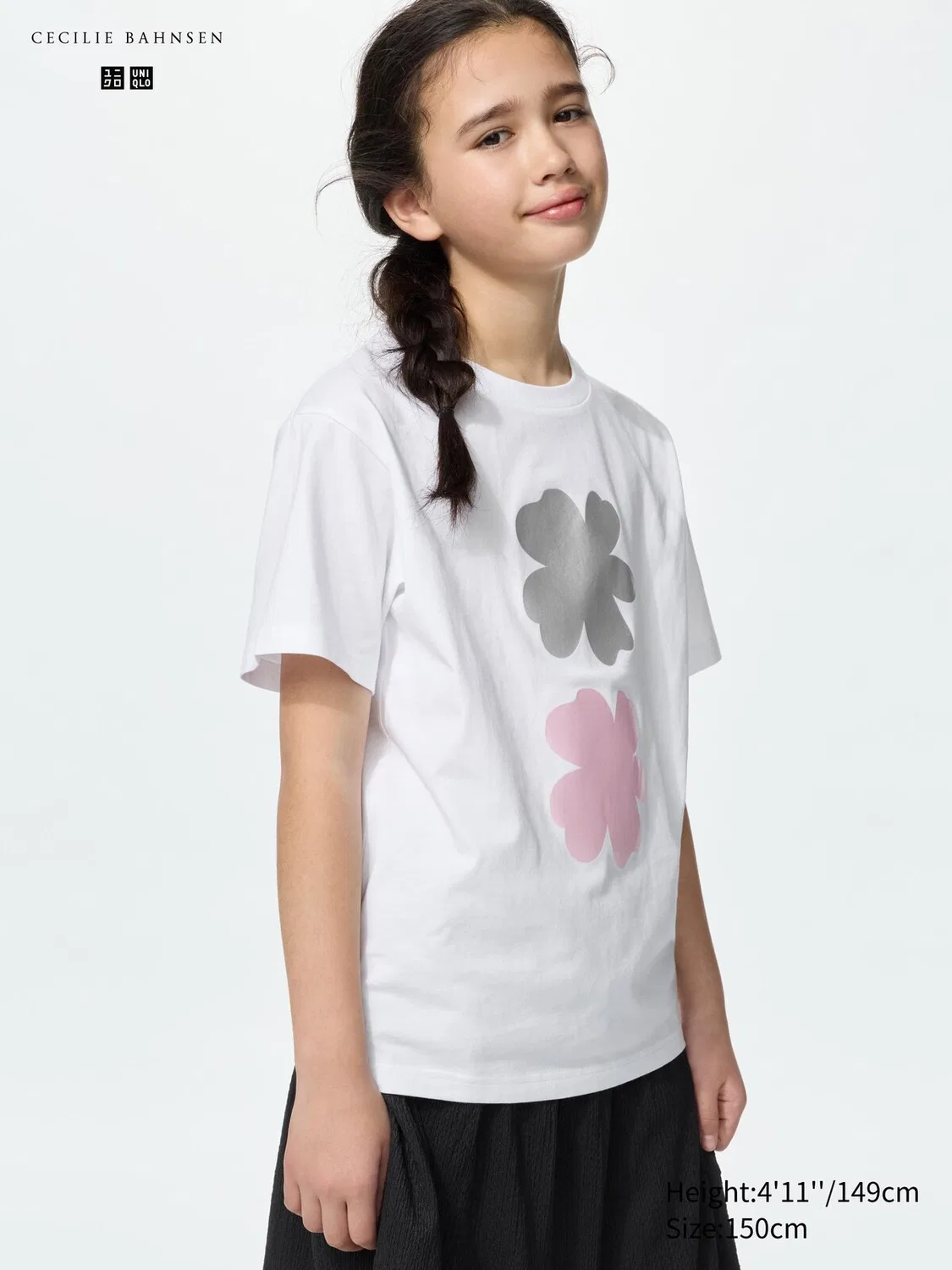 Детская футболка Uniqlo, графический принт, белый