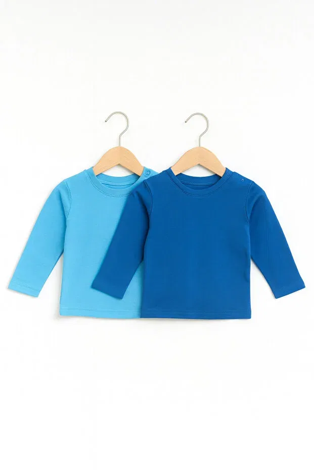 Детские свитшот для мальчиков хлопковый Turtleneck sweatshirt For My Baby, Navy Blue
