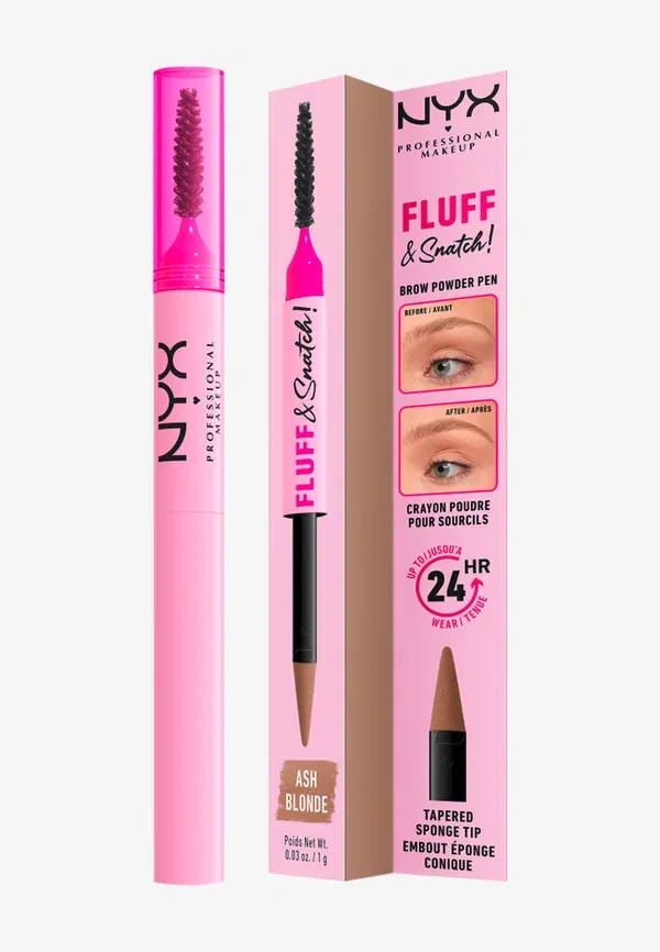 Карандаш для бровей Fluff & Snatch Powder Eyebrow Pencil Nyx Professional Makeup Black, 1 г, цвет ash blonde