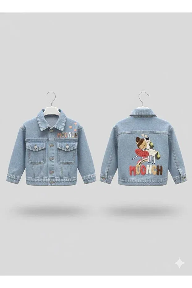 Детский джинсовое джакет с вышивкой Nazhankids, Multicolor