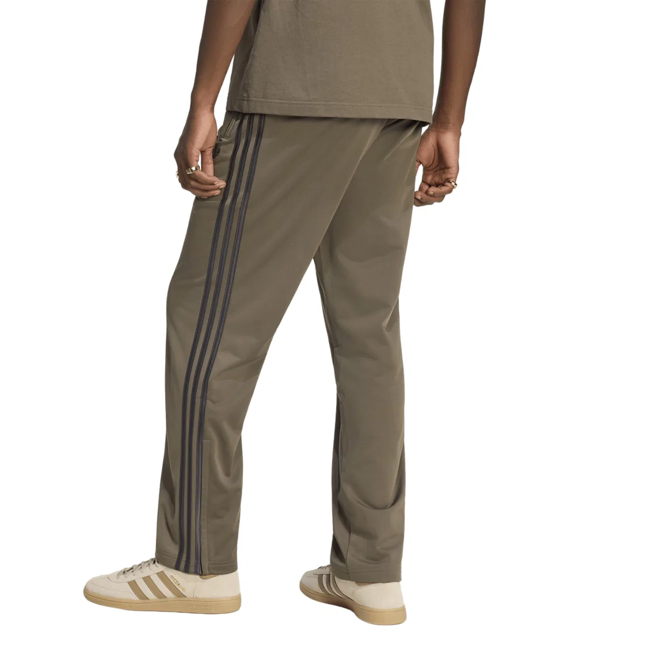 Мужские спортивные штаны с утяжкой Firebird Track Pants adidas, Black Olive Branch — фото 2