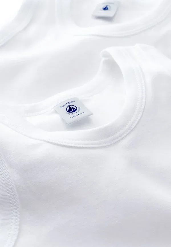Комплект из 2 маек хлопок 100% undershirt Petit Bateau Ecume — фото 4