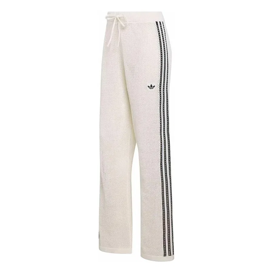 Женские спортивные брюки с принтом Crochet Tp adidas, Белый