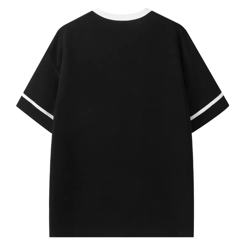 Детская футболка с принтом MINISO, Color Block Double-Sided Knitted Fabric Black — фото 3