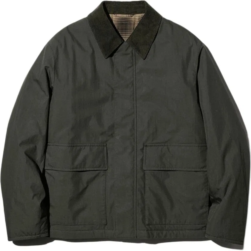 Унисекс пуховик с отложным воротником Dark Olive UNIQLO