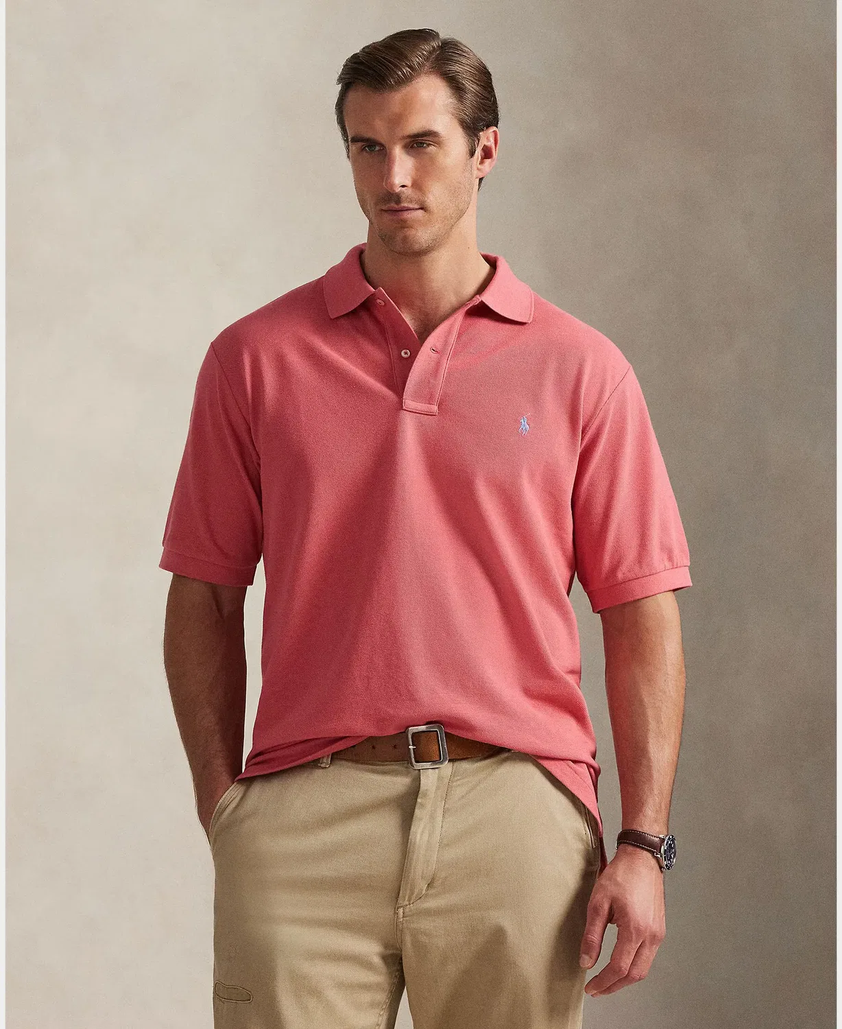 Мужское поло с коротким рукавом Big & Tall Polo Ralph Lauren, Granate
