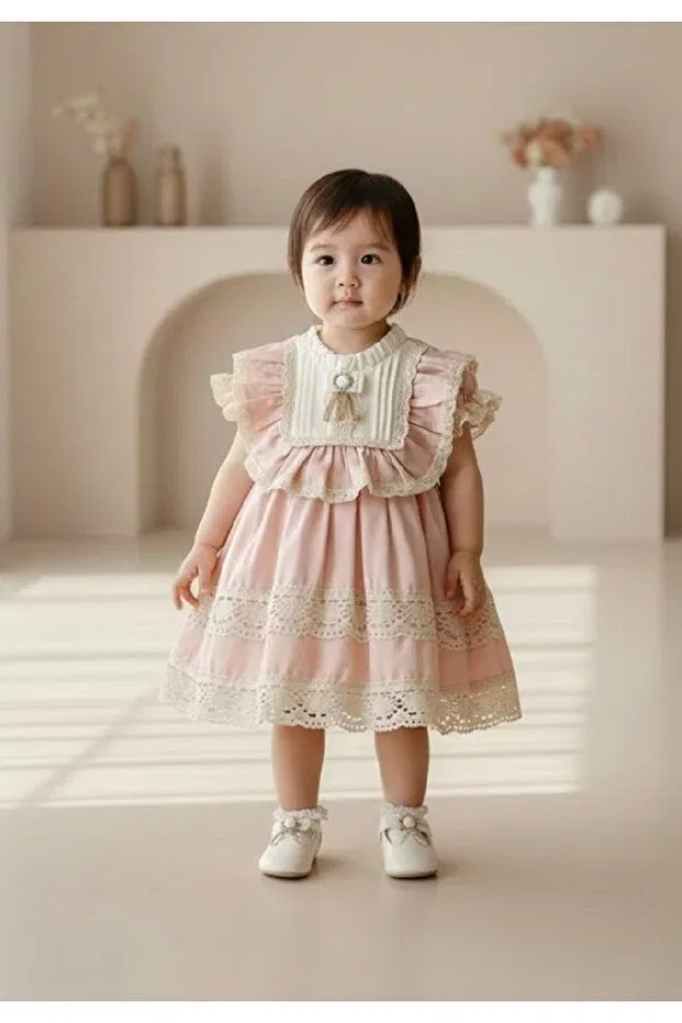 Детское платье для девочек хлопковое Park Bebe, Pink