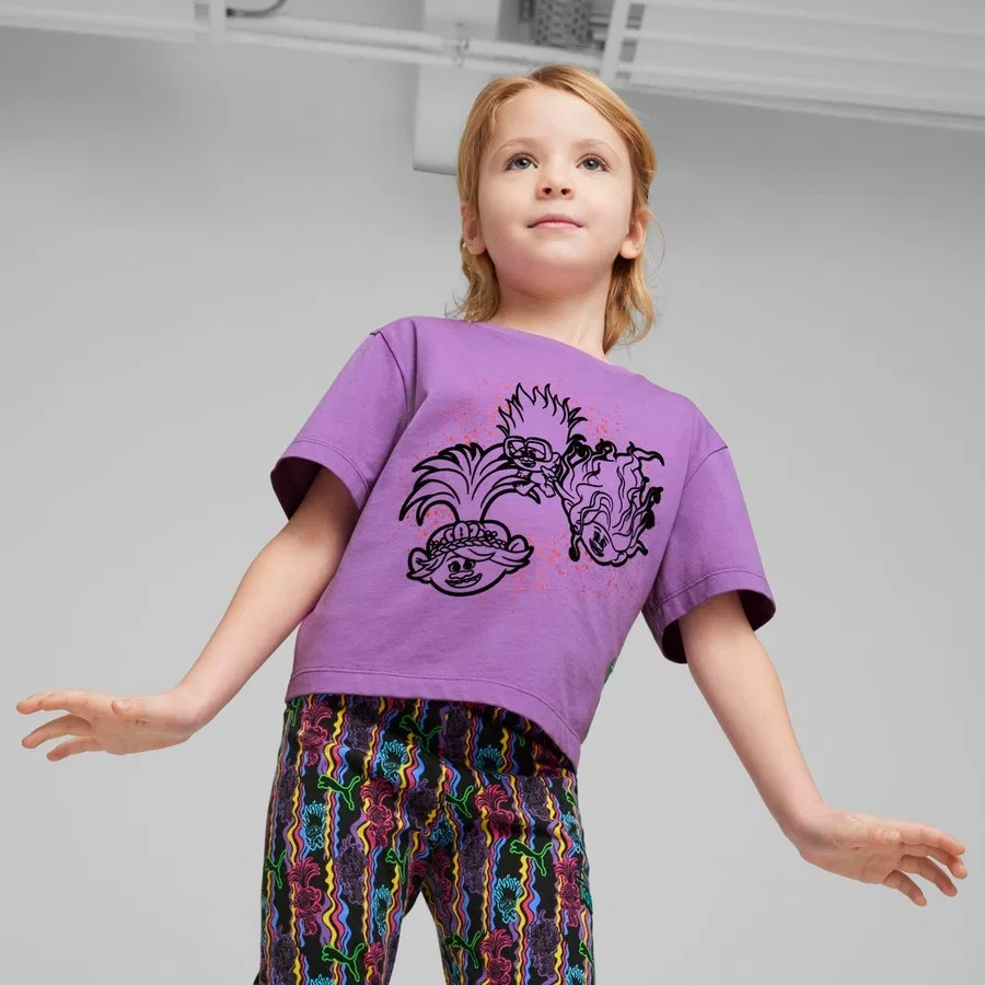 Детская футболка с графическим принтом X Trlls Graphic Tee Puma, Фиолетовый — фото 2