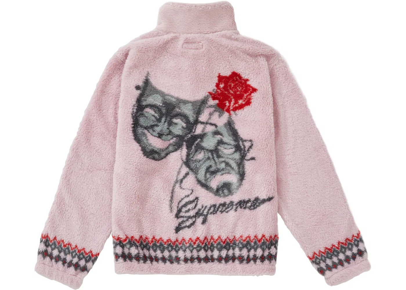 Мужская флисовая куртка с принтом Fleece Jacket Supreme, Pink — фото 2